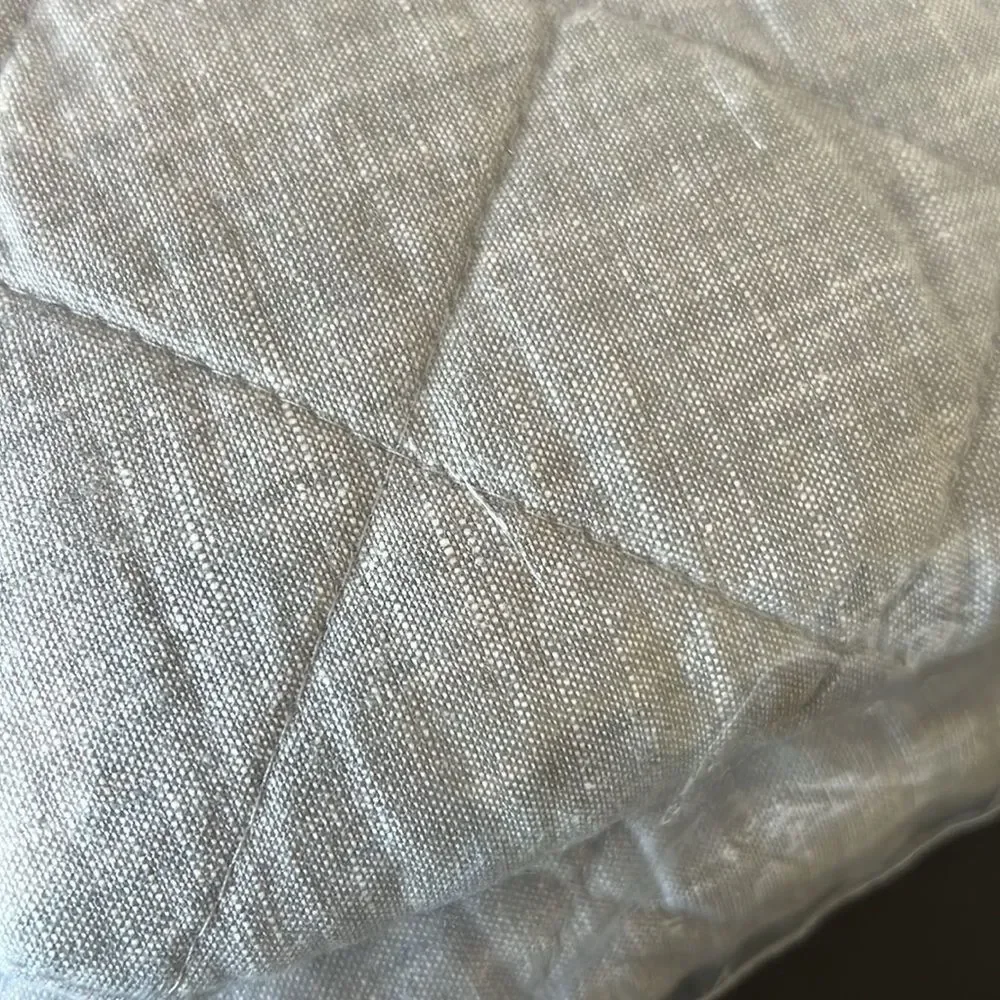 Pottery Barn Belgian Flax Linen Diamond Quilted Sham